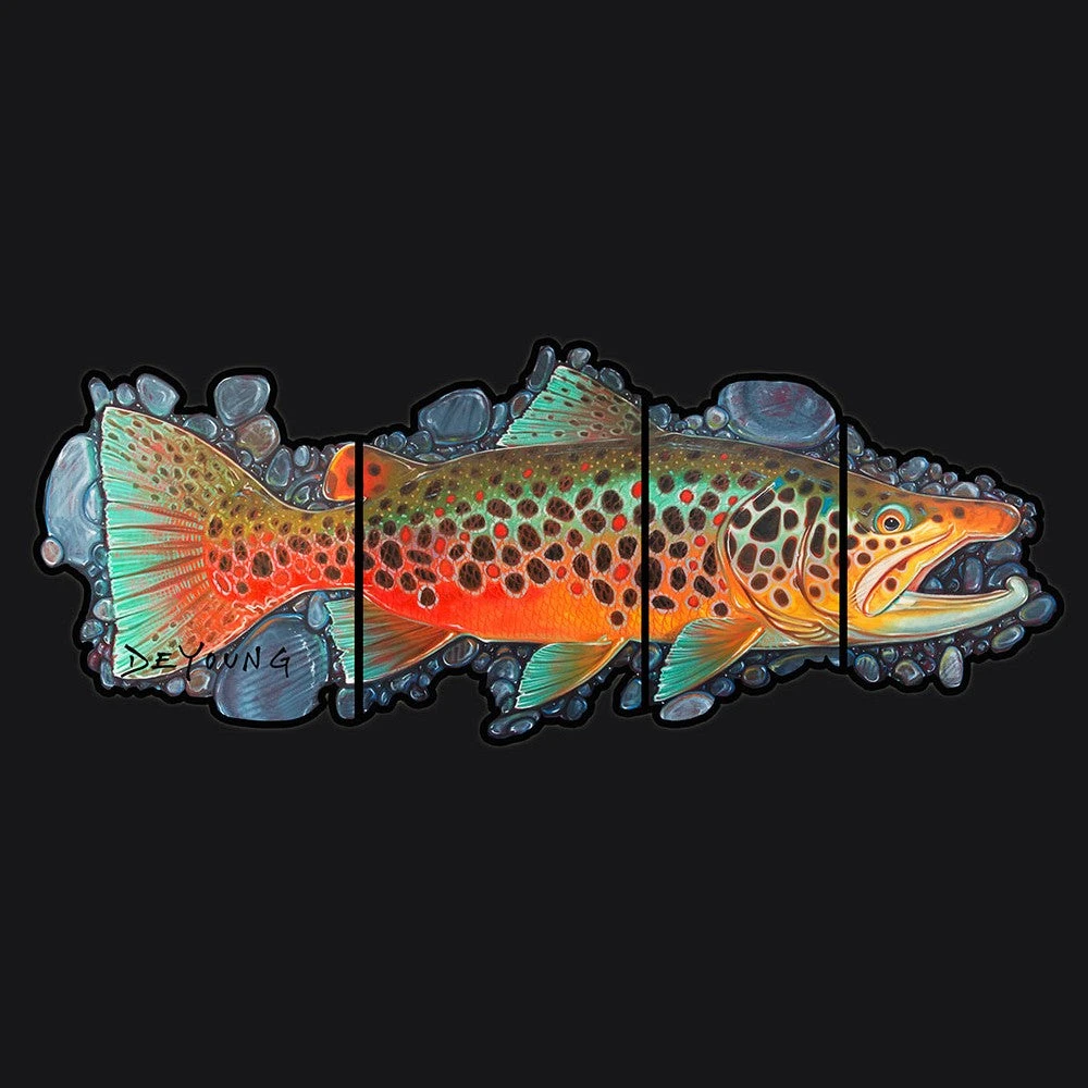 DeYoung Studio 4-Panel Brown Decal - Stylish Wall Art for Home & Office Decor 1 DeYoung Studio Gifts & Accessories DeYoung 4 Panel Brown Decal