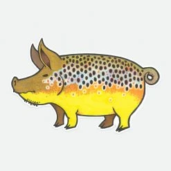 Remedy Provisions Gifts & Accessories Pig Brown Trout Decal