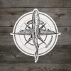 Rep Your Water Trout Compass Sticker