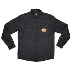 ATS Printing Northern Angler Quilted Flannel Shirt Charcoal Shirts & Sweatshirts