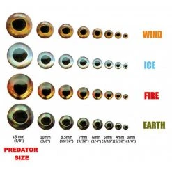 Hareline Dubbin Fish Skull Living Eyes Beads, Cones & Eyes