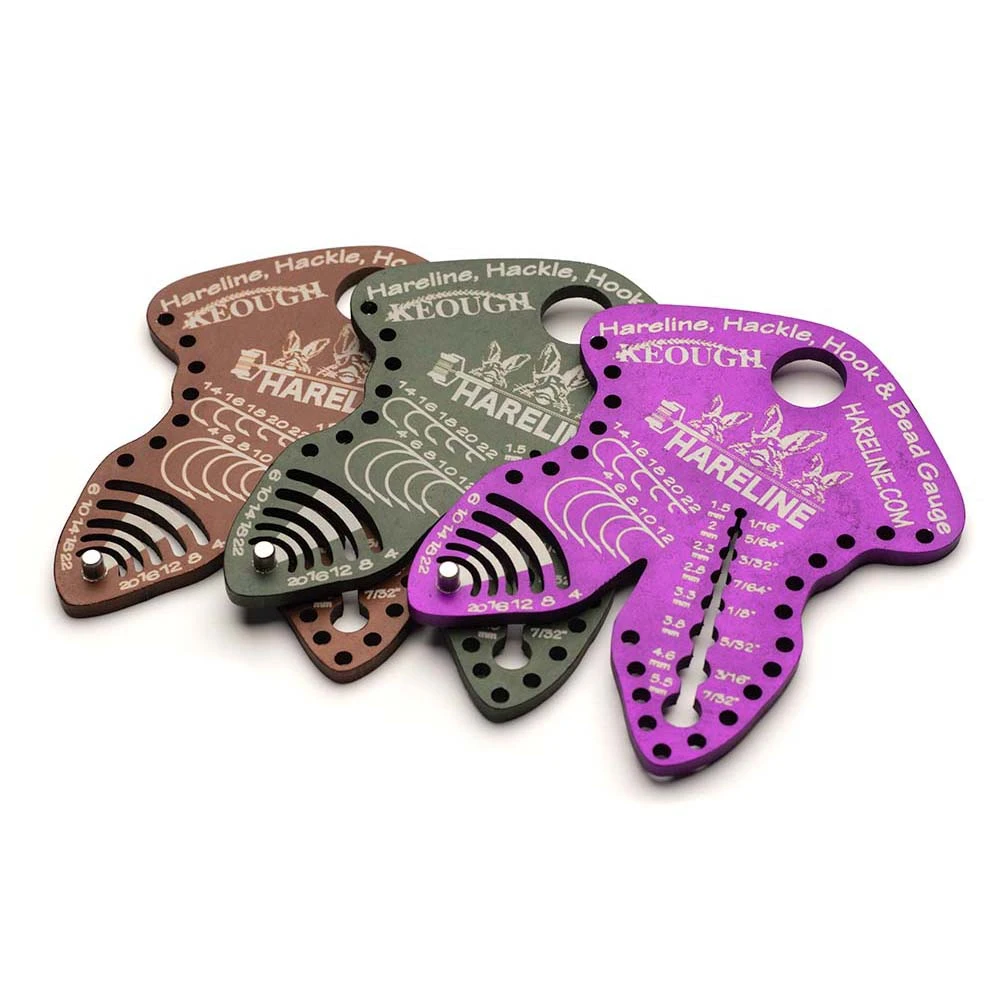 Hareline Dubbin Hareline Hackle, Hook & Bead Gauge - Essential Fly Tying Tools for Anglers 1 Hareline Dubbin Hareline Hackle, Hook & Bead Gauge