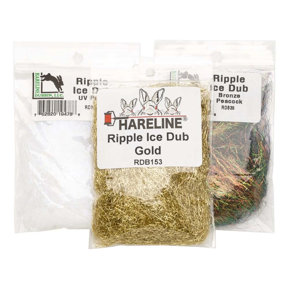 Hareline Dubbin Dubbing Ripple Ice Dub - Premium Fly Tying Material for Realistic Flies 1 Hareline Dubbin Dubbing Ripple Ice Dub