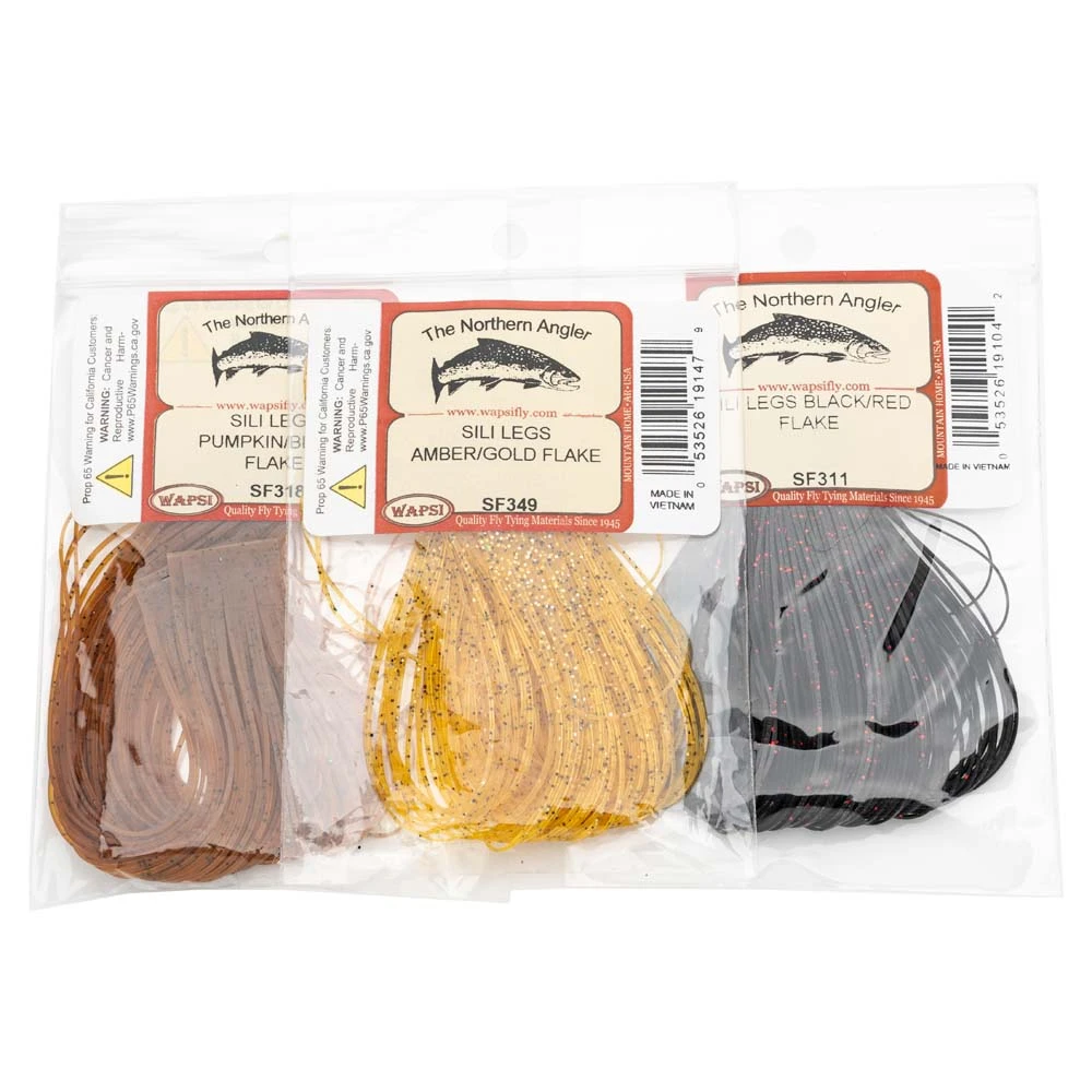 Wapsi Fly Chenille, Braid & Body Materials Sili Legs - Premium Fly Tying Supplies 1 Wapsi Fly Chenille, Braid & Body Materials Sili Legs