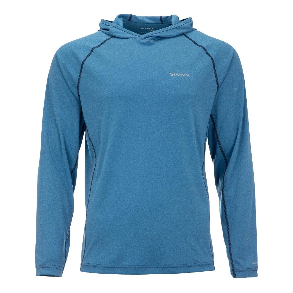 Simms Solarflex Hoody Nightfall Heather - UV Protection Fishing Shirt for Men & Women 1 Simms Fishing Simms Solarflex Hoody Nightfall Heather Shirts & Sweatshirts