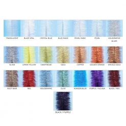 Hareline Dubbin EP Sparkle Brush Chenille, Braid & Body Materials