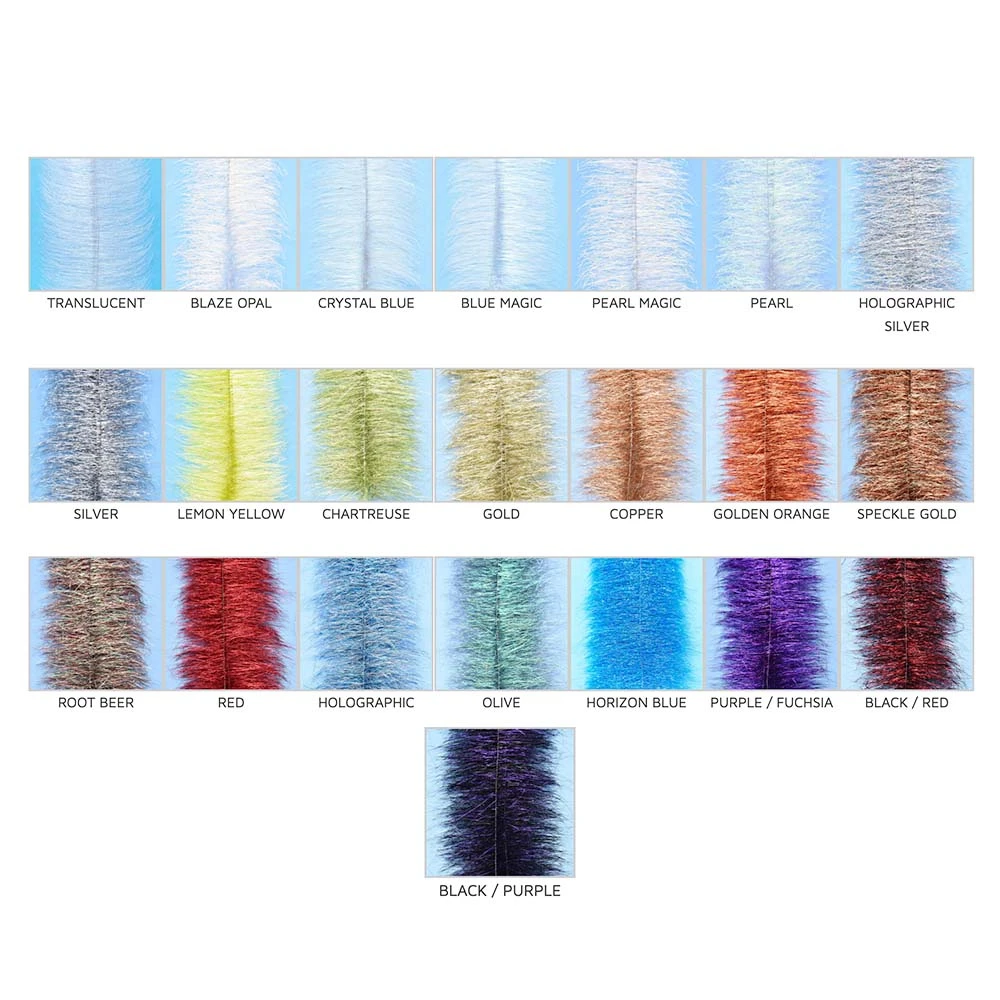 Hareline Dubbin EP Sparkle Brush - Premium Chenille, Braid & Body Materials for Fly Tying 2 Hareline Dubbin EP Sparkle Brush Chenille, Braid & Body Materials
