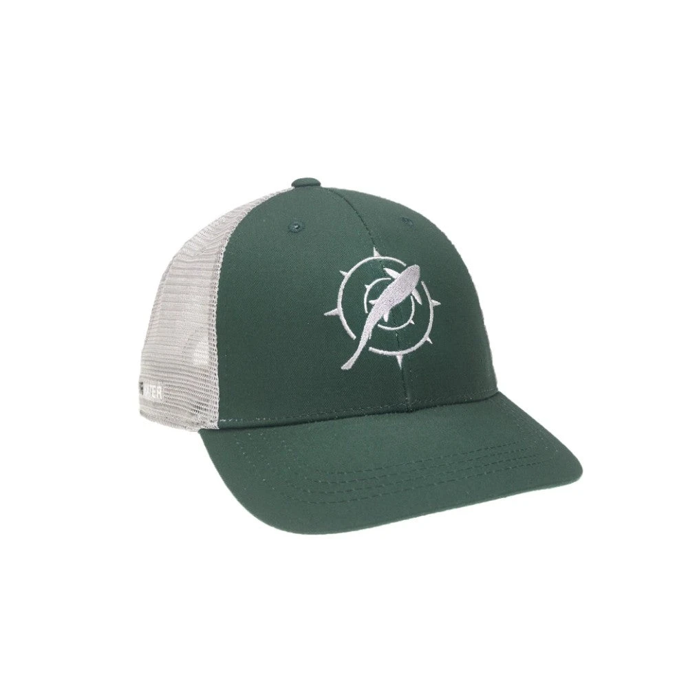Rep Your Water Trout Compass Trucker Hat - Stylish Fishing Headwear 1 Rep Your Water Trout Compass Trucker