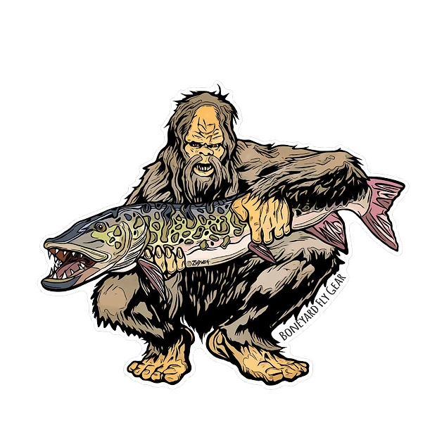 Boneyard Fly Gear Sasquatch Decals - Unique Gifts & Accessories for Outdoor Enthusiasts 2 Boneyard Fly Gear Gifts & Accessories Boneyard Sasquatch Decals