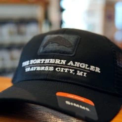 Simms Fishing Headwear Northern Angler Trout Icon Trucker Black