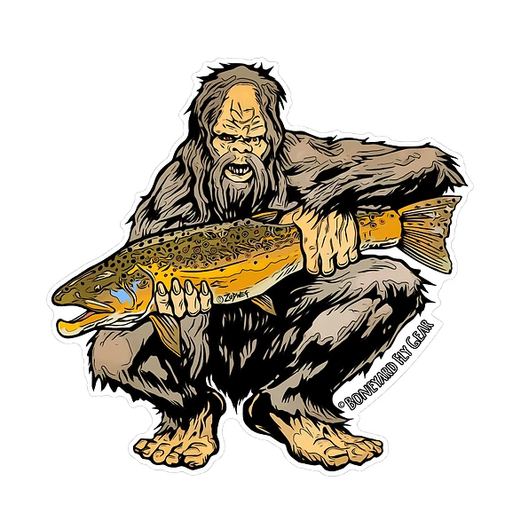 Boneyard Fly Gear Sasquatch Decals - Unique Gifts & Accessories for Outdoor Enthusiasts 1 Boneyard Fly Gear Gifts & Accessories Boneyard Sasquatch Decals