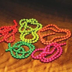 Hareline Dubbin Fluorescent Bead Chain Beads, Cones & Eyes