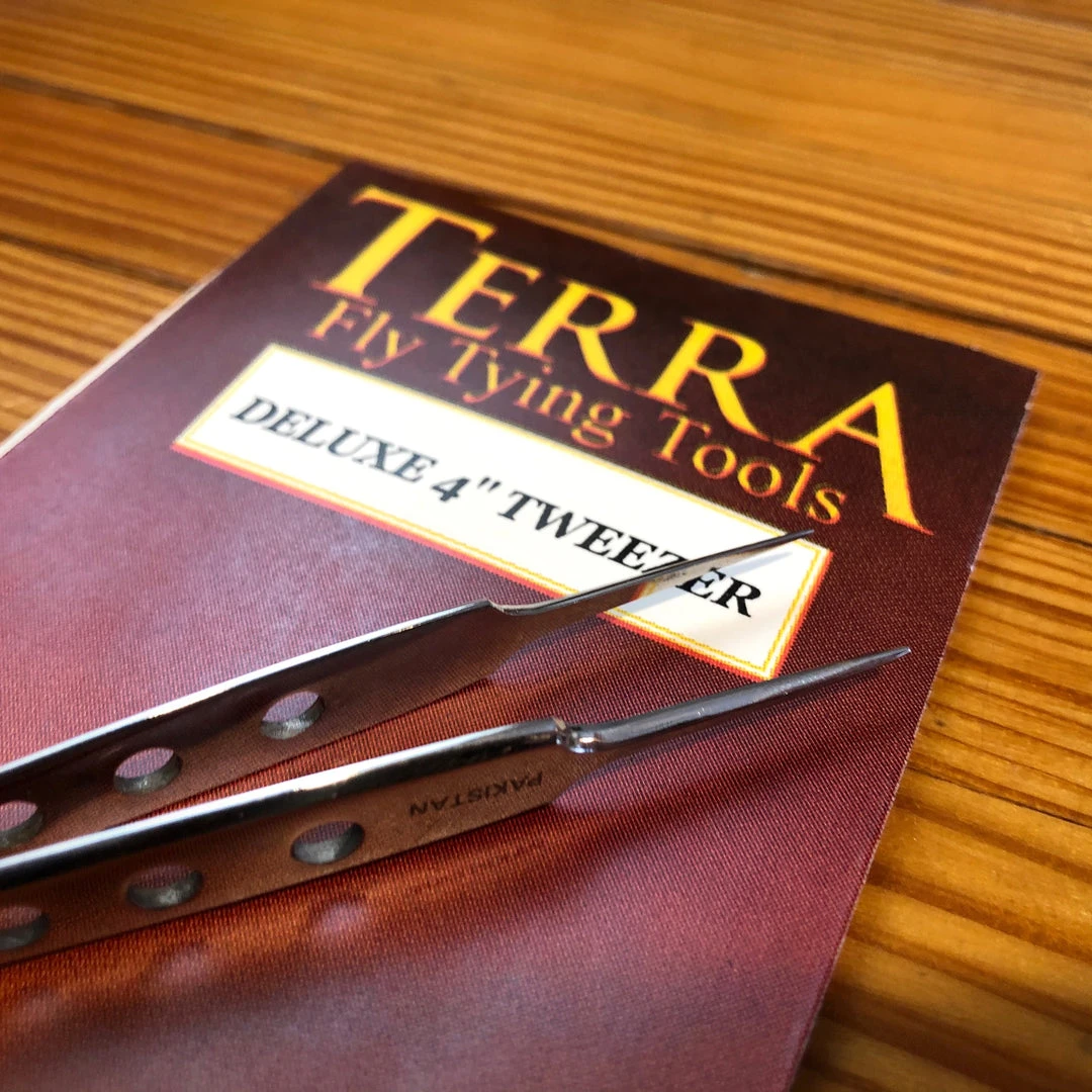 Wapsi Fly Tying Tools Deluxe 4" Tweezers - Precision Fly Tying Tool for Anglers 1 Wapsi Fly Fly Tying Tools Delux 4" Tweezers