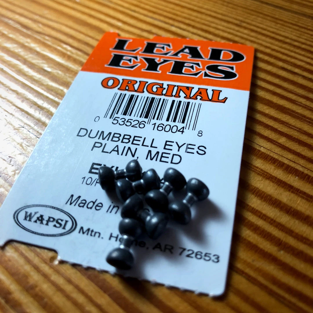 Wapsi Fly Plain Dumbbell Eyes - Premium Fly Tying Beads & Eyes for Fishing Flies 1 Wapsi Fly Plain Dumbbell Eyes