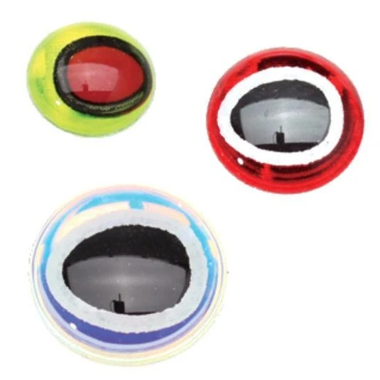 Hareline Dubbin 3D Oval Pupil Eyes - Premium Fly Tying Beads, Cones & Eyes for Realistic Fly Patterns 2 Hareline Dubbin Beads, Cones & Eyes Oval Pupil 3D Eyes